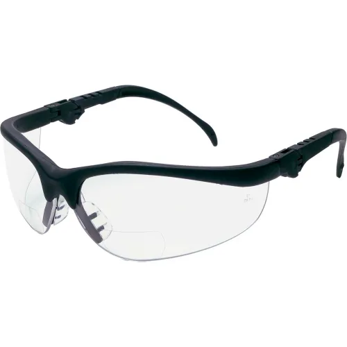 Crews K3H15 Klondike Magnifier Safety Glasses, 1.5 Magnifier, Clear Lens
