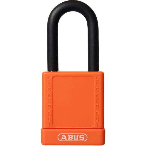 ABUS 74/40 Master Keyed Lockout Padlock, 1-1/2-Inch Non-Conductive Shackle, Orange, 06764 - Pkg Qty 8