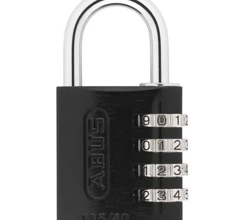 ABUS Anodized Aluminum Resettable 3-Dial Combination Lock 145/40 C - Black - Pkg Qty 6