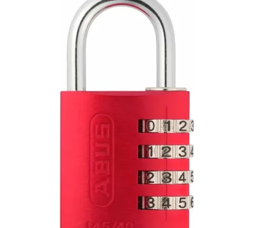 ABUS Anodized Aluminum Resettable 3-Dial Combination Lock 145/40 C - Red - Pkg Qty 6