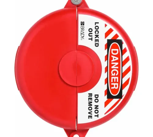 ABUS V307 Gate Valve Lockout, 5 - 6.5" Diameter, Red, 00365 - Pkg Qty 4