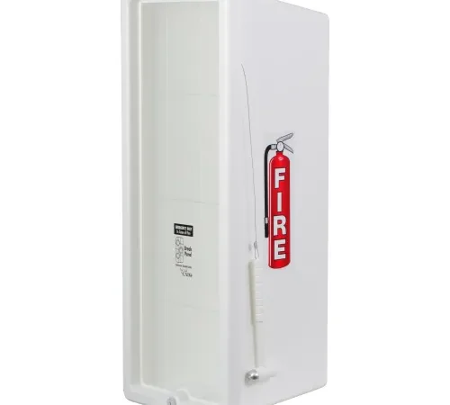 Cato Chief Plastic Fire Extinguisher Cabinet, Fits 5 Lbs. Extinguisher, White