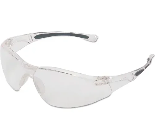 Honeywell Uvex" A800 Safety Glasses, Clear Frame, Clear Lens, Anti-Fog, Hard Coat