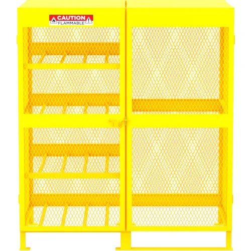 Valley Craft® Horizontal/Vertical Cylinder Storage Cabinet, 18 Cylinder Cap, 62"W x 40"D x 71"H - Image 2