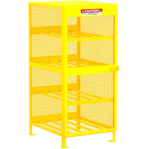 Valley Craft® Horizontal Gas Cylinder Storage Cabinet, 8 Cylinders Capacity, 32"W x 40"D x 71"H