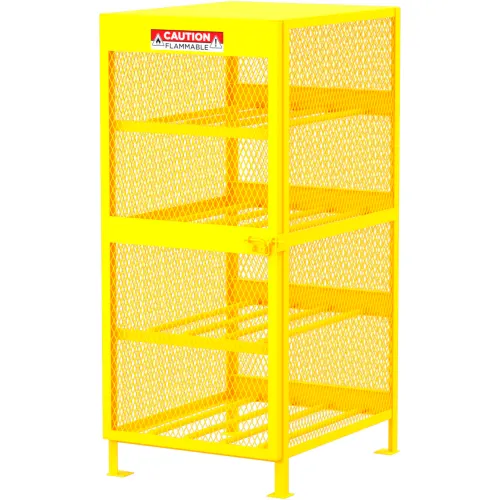 Valley Craft® Horizontal Gas Cylinder Storage Cabinet, 8 Cylinders Capacity, 32"W x 40"D x 71"H - Image 3