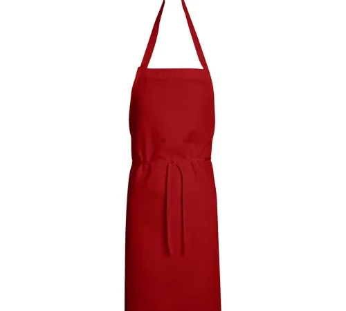 Chef Designs 1430RD3033 Standard Bib Apron, Red, 30" x 33"