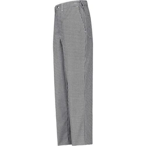 Chef Designs Cook Pants, Black & White Check, Polyester/Cotton, 28" x 36"