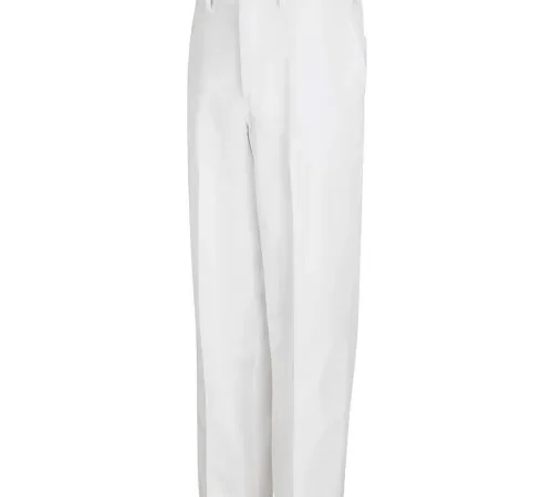 Chef Designs Cook Pants, White, Polyester/Cotton, 34" x 36"