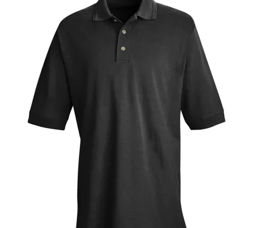 Red Kap® Men's Cotton Short Sleeve Basic Pique Polo Black 3XL - 7701