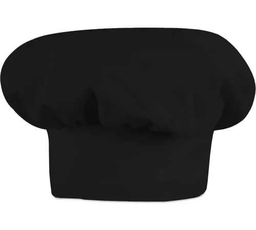 Chef Designs Chef Hat, Black, Polyester/Cotton, L
