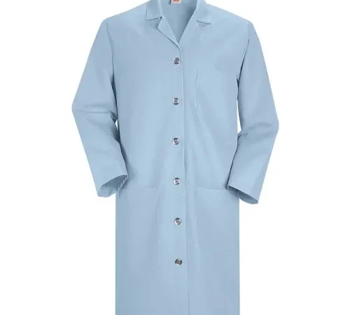 Red Kap® Women's Lab Coat, Light Blue, Poly/Combed Cotton, 2XL