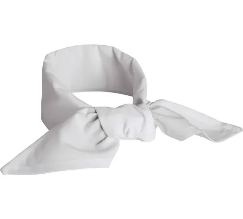 Chef Designs Neckerchief, White, Polyester/Cotton, 40" x 20"