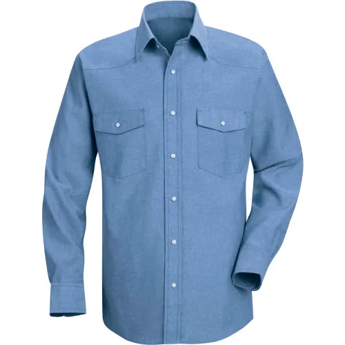Red Kap® Men's Deluxe Western Style Shirt Regular-XL SC14-SC14LBRGXL