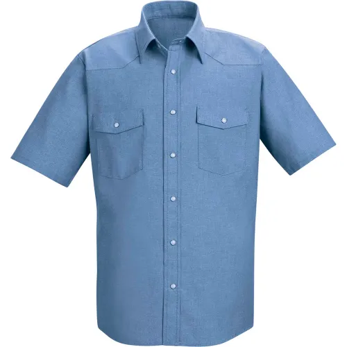 Red Kap® Men's Short Sleeve Deluxe Western Style Shirt L SC24-SC24LBSSL