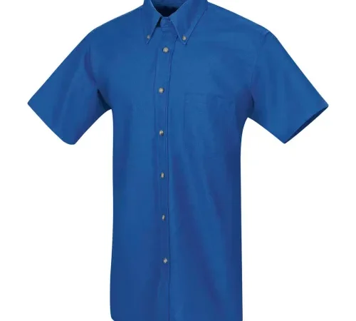 Red Kap® Men's Poplin Short Sleeve Dress Shirt Royal Blue SSXXL - SP80