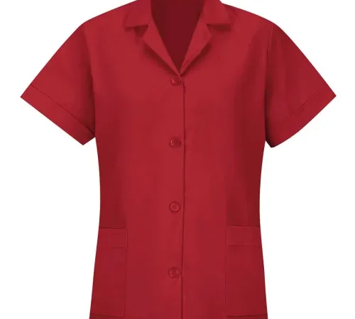 Red Kap® Women's Smock Loose Fit Short Sleeve Red XL - TP23