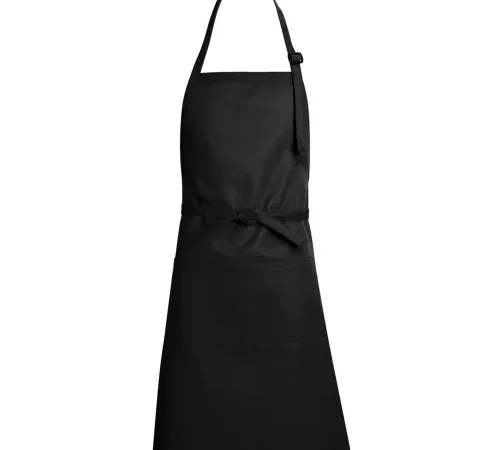 Chef Designs TT30BK2434, Premium Bib Apron, Black, 24" x 34"