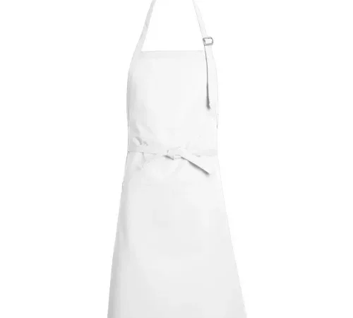 Chef Designs TT30WH2434, Premium Bib Apron, White, 24" x 34"
