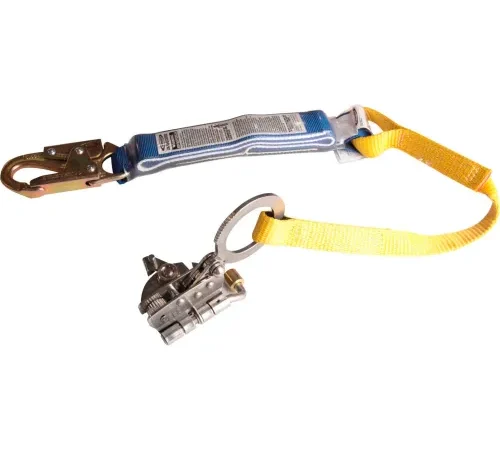 Werner® L240001 SS Trailing Rope Grab With 3'L Shock Absorbing Lanyard