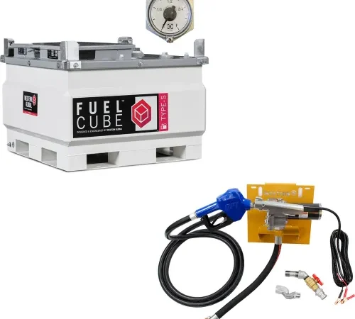 Western Global® FuelCube Type-S Diesel Fuel Storage Tank w/ 12V/15GPM Pump Kit, 119 Gal. Cap.
