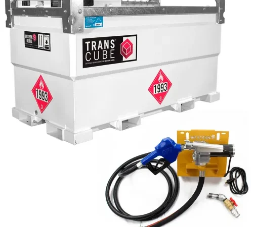 Western Global® TransCube 552 Gallon Double Walled Diesel Storage Tank, 115V/12 GPM Pump Kit