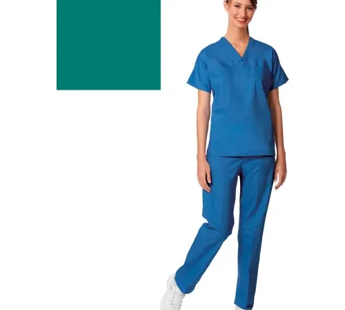 Unisex Set-In Sleeve Scrub Shirt, Reversible, Jade, M