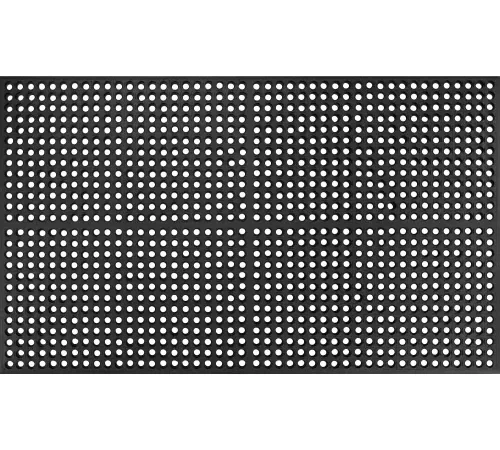 Global Industrial™ Drainage Mat, 3'W x 5'L, 1/2" Thick, Black