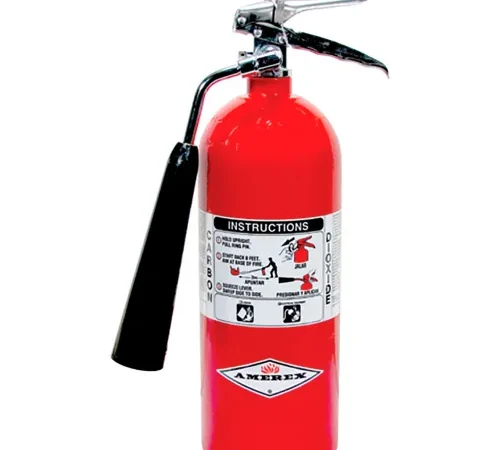 Amerex 5LB CO2 Fire Extinguisher, Wall Mount, Type B, C