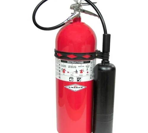Amerex 20LB CO2 Fire Extinguisher, Wall Mount, Type B, C