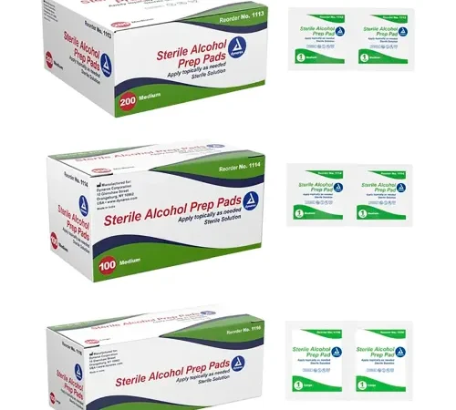 Dynarex Sterile Alcohol Prep Pad, Large, 1000 Pcs