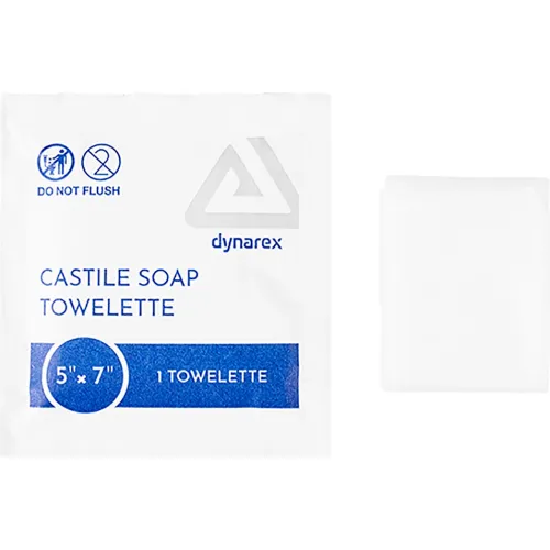 Dynarex® LabChoice Castile Soap Towelettes, 5" x 7", White, Pack of 1000 - Image 2