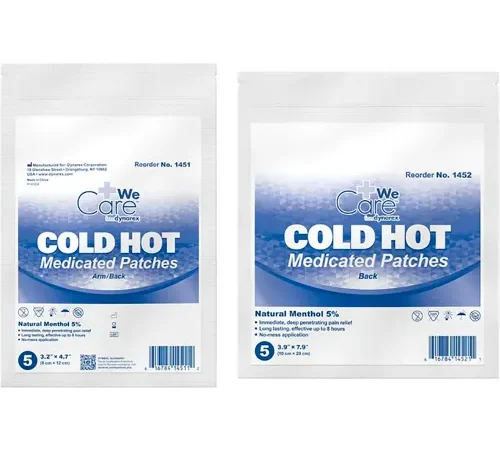 Dynarex Cold Hot Medicated Patches For Arm & Neck, 180 Pcs