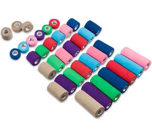 Dynarex Sensi Wrap Self Adherent Bandage Rolls W/o Rubber Latex, 6"W x 5 yards, 12 Pcs