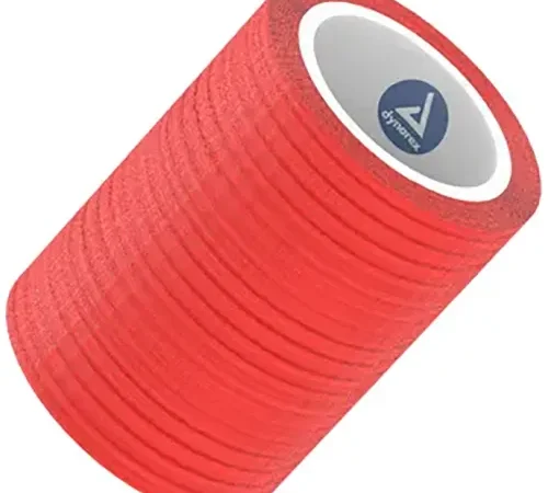 Dynarex Sensi Wrap Self Adherent Bandage Rolls, 1"W x 5 yards, Red, 30 Pcs