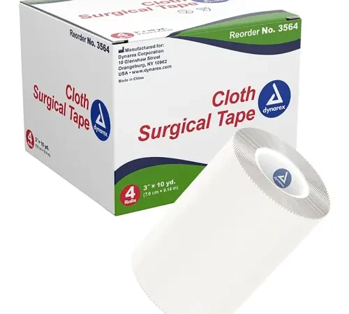 Dynarex Cloth Surgical Tape, 3"W x 10 yards, Pack of 48