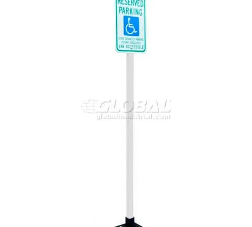 X-Tube 78" Sign Post, White