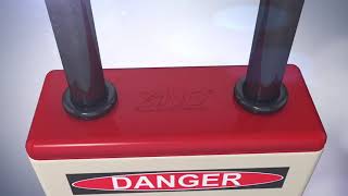 ZING 800 Series Padlock, 1-1/2" Shackle, Red, Keyed Different - Image 2