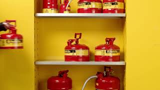 Justrite® Flammable Cabinet, Self Close Single Door, 22 Gallon Cap., 23-1/4"W x 18"D x 65"H - Image 6