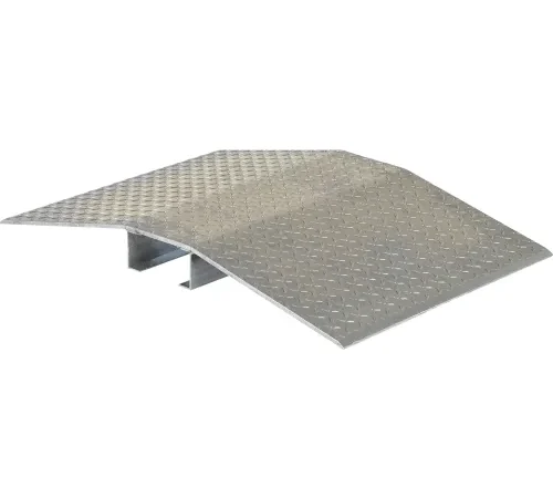 Vestil" Fabricated Aluminum Hose & Cable Crossover, 2000 lb. Cap., 40" x 24" x 4-3/8", Silver