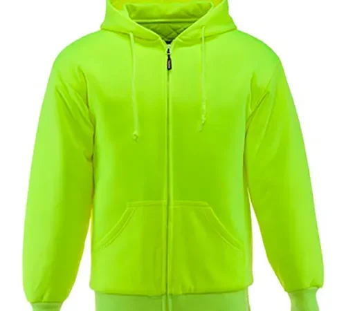 RefrigiWear® Insulated Quilted Sweatshirt, Lime, 15° Comfort Rating, 2XL, 0488RHVL2XL