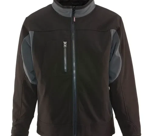 Black and gray men's softshell jacket