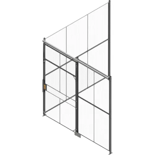 RapidWire" Welded Wire 2 Sided Cage w/5' Sliding Door No Ceiling 10' 6" x 10' 4" x 10' 5-1/4"H