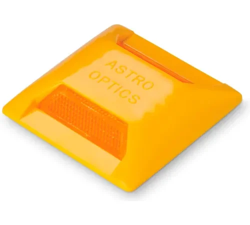Yellow Astro Optics raised pavement marker