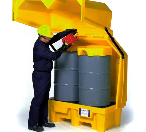 UltraTech Ultra-Hard Top Spill Pallet? 1082 Gull Wing Model, P2- 2 Drum No Drain