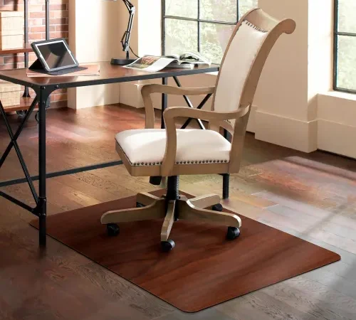 ES Robbins® Trendsetter Chair Mat for Hard Floors - 36" x 48" -  - Dark Cherry Woodgrain