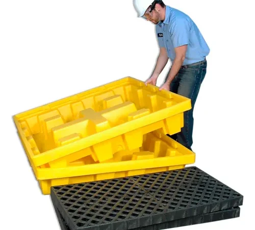 UltraTech Ultra-Spill Pallet? 1230 P4 - Nestable - Yellow with No Drain