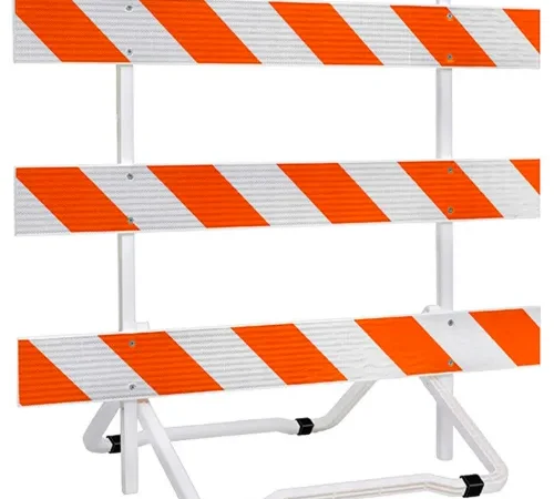 Tapco LaneGard 3 Folding Type III Barricade, HIP, 1-Sided, 6', Left Orientation