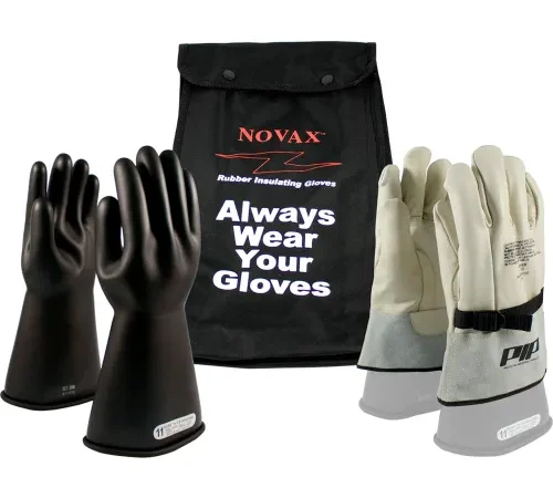 PIP ESP Kit, 1 Pair Black ESP Glove, 1 Pair Cow, Class 1, Size 9