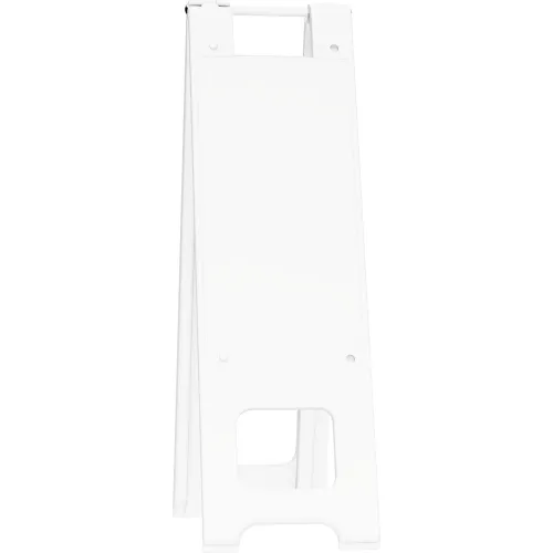 Plasticade Narrowcade Barricade Sign Stand w/ 2 Panels & No Sheeting, 13"W x 45"H, White - Pkg Qty 2